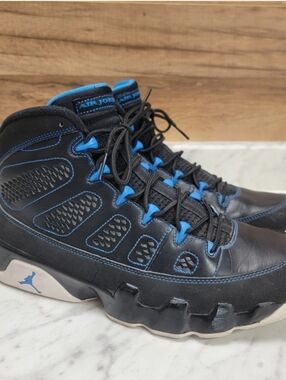 Jordan 9s Black 👟  Blue High-Top Sneakers
